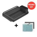 Dish Drying Rack + Microfibre Cleaning Pads