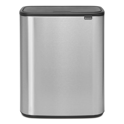 BO Touch Bin 60L White FPP Matte Steel