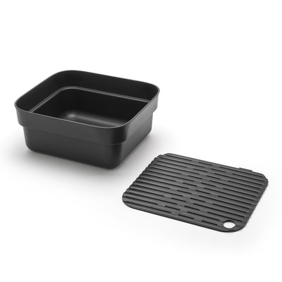Washing Up Bowl with Drying Tray Dark Grey Dark Grey