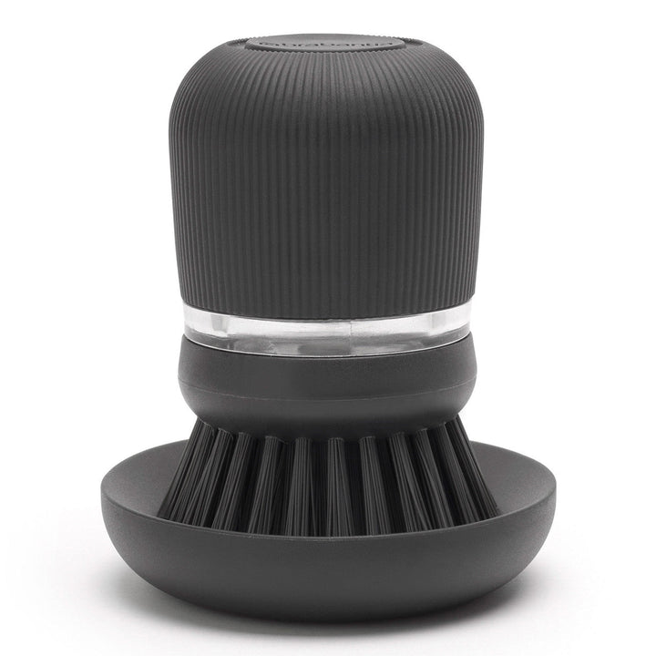 Soap Dispensing Dish Brush Dark Grey