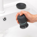 Soap Dispensing Dish Brush Dark Grey