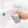 Soap Dispensing Dish Brush Dark Grey