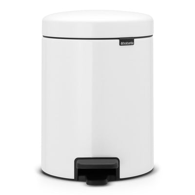 NewIcon Pedal Bin, Recycle 2x2L White