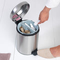 NewIcon Pedal Bin, Recycle 2x2L