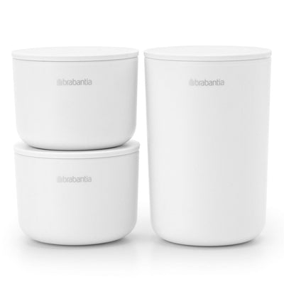 Storage Pots, Set of 3 White