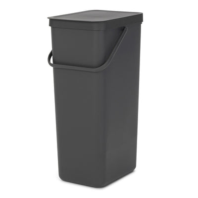 Sort & Go Waste Bin 40L Grey