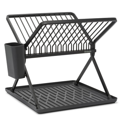Foldable Dish Drying Rack Dark Grey