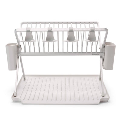 Foldable Dish Drying Rack Large Light Grey