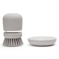 Soap Dispensing Dish Brush Dark Grey
