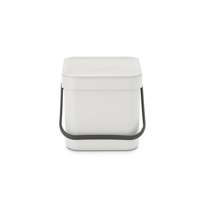 Sort & Go Waste Bin 6l Light Grey