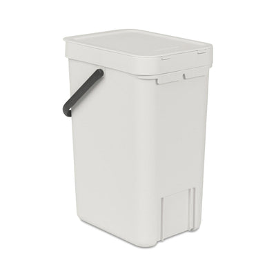 Sort & Go Waste Bin 12L Light Grey