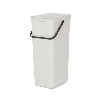 Sort & Go Waste Bin 40L Light Grey