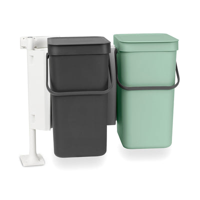 Sort & Go Built-in Bin 2 x 12L Jade Green