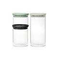 Stackable Glass Jars Set of 3