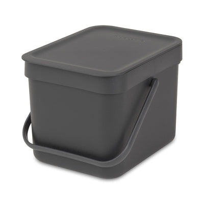Sort & Go Waste Bin 6l Grey