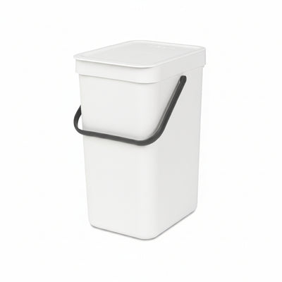 Sort & Go Waste Bin 12L White