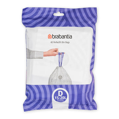 Bin Liner Code D (15-20 Litre) 40 Bags Dispenser Pack