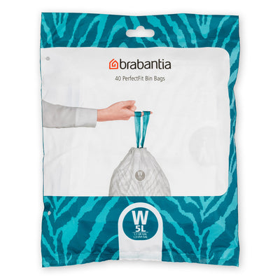 Bin Liner Code W (5 Litre newICON) 40 Bags Dispenser Pack