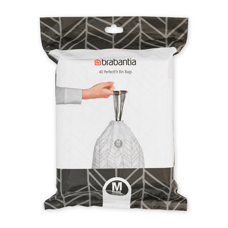 Bin Liner Code M 60 Litre 40 Bags Dispenser Pack