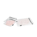 Wash Bags Set of 3 in 2 sizes (2x 33 x 25cm / 1x 45 x 33cm) - White w/ Grey Zipper