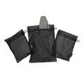 Wash Bags Set of 3 in 2 sizes (2x 33 x 25cm / 1x 45 x 33cm) - Black