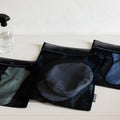 Wash Bags Set of 3 in 2 sizes (2x 33 x 25cm / 1x 45 x 33cm) - Black