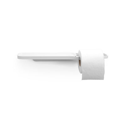 Mindset Toilet Roll Holder with Shelf Mineral Fresh White