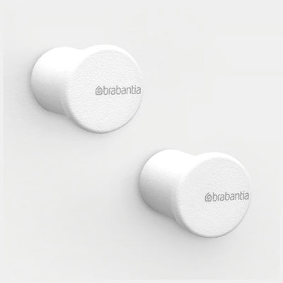 MindSet Towel Hooks,Metal Set of 2 Mineral Fresh White