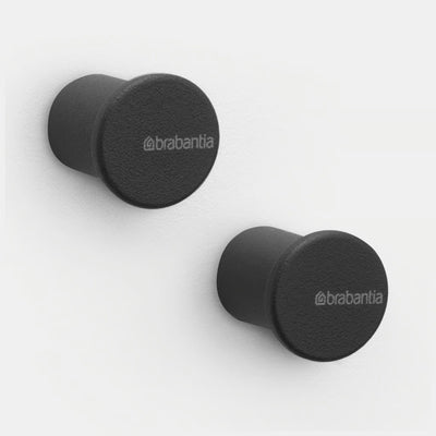MindSet Towel Hooks,Metal Set of 2 Mineral Infinite Grey