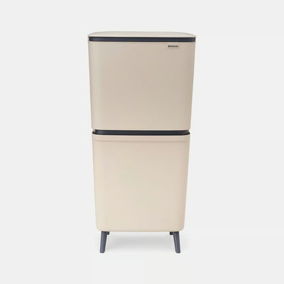 Sortup Recycle Bin Hi 10+10+25 litre Soft Biege