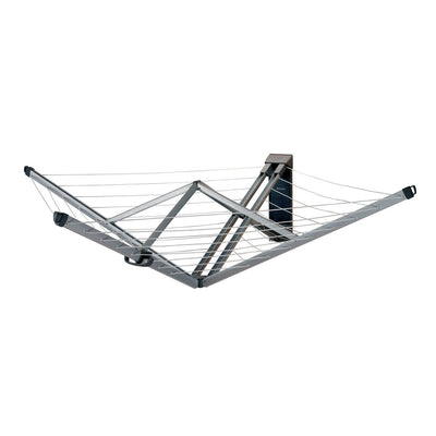 Wallfix Fold Away Clothes Line 4 Arm/24m - Silver