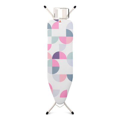 Patterned ironing board on a white background