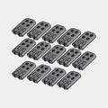 Connectors Line Rotary Set of 16