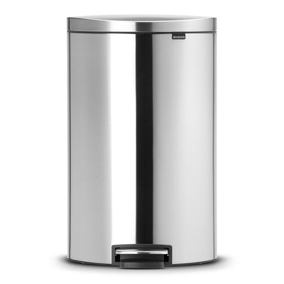 Pedal Bin 40 Litre FlatBack FPP Matte Steel