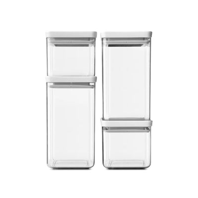 Tasty+ Square Canister Set of 4 Light Grey