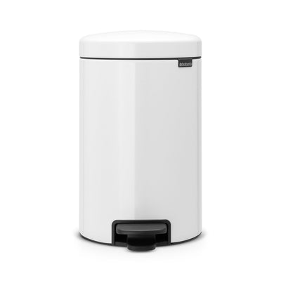 NewIcon Pedal Bin 12L White