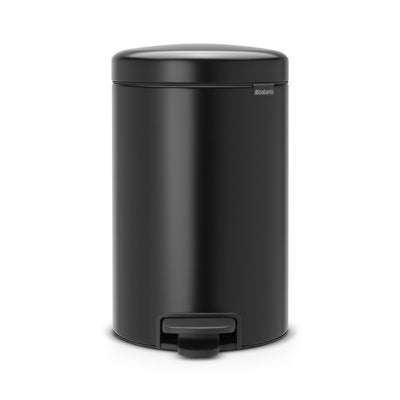 NewIcon Pedal Bin 12L Matt Black