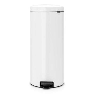 NewIcon Pedal Bin 30L White