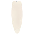Beige ironing board cover on a white background