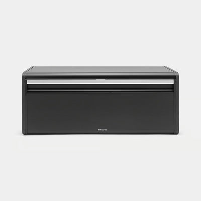 Fall Front Bread Bin Matt Black
