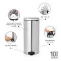 NewIcon Pedal Bin 30L