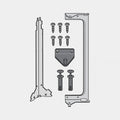Mounting Set for Built-in Bin De Luxe