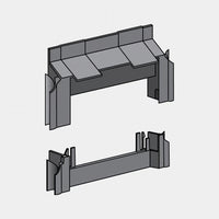 Upper and lower hinge support for Wallfix storage box