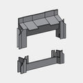 Upper and lower hinge support for Wallfix metal storage box